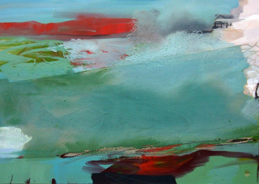 Horizonte 15-3 Pigmente, Sand, Acryl auf Leinwand 145 x 100 cm 2015