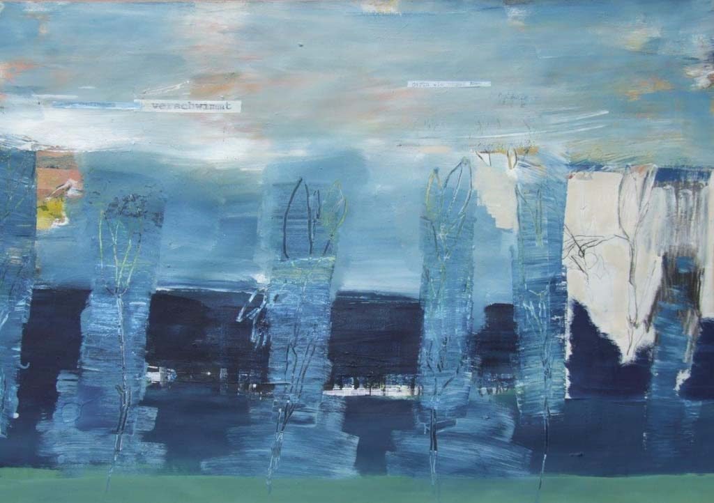 Leiden des jungen Werther, Pigmente, Acryl, Öl auf Papier 100x 70cm 2012