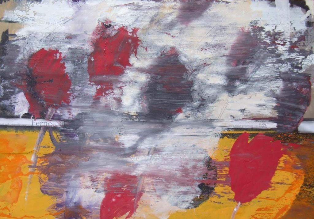Schöpfung Pigmente, Acryl, Öl auf Papier 100 x 70 cm 2012