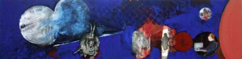 Wandlungen 2 Menschsein 160 x 40 cm 2022 w